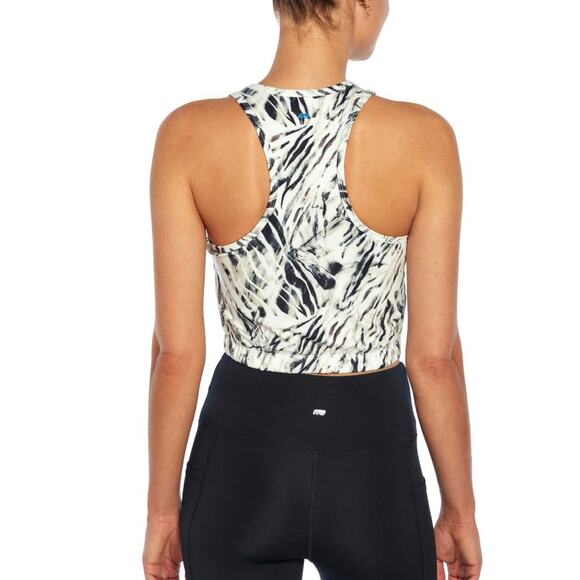 Cycle House By Marika Techno Lite White Blurred Leopard Tank Top Womens Large - Picture 2 of 11